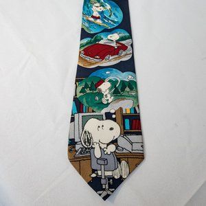 Peanuts Snoopy novelty tie 100% Silk USA 56 x 4
